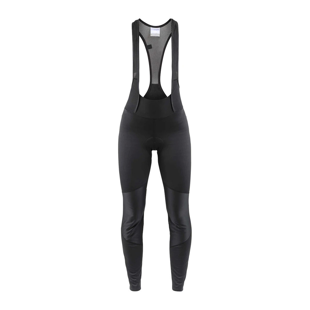 Craft Ideal Wind Bib Tights fietsbroek lang zwart met zilver dames