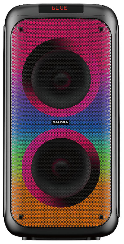 Salora PartySpeaker M1 met ingebouwde accu en frontverlichting