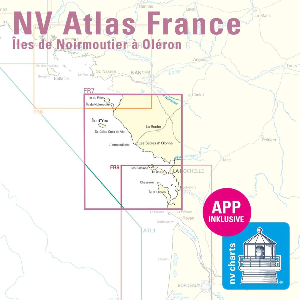 NV Atlas Frankrijk FR7 Îles de Noirmoutier à Oléron - La Rochelle