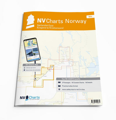 NV Atlas Noorwegen NO3 Sorlandet Ost - Kristiansand til Kragero
