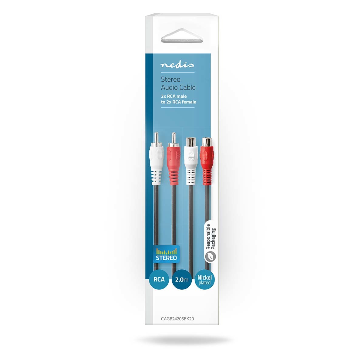 Nedis Stereo audio kabel verlengkabel 2x RCA Male naar 2x RCA Female