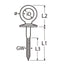 Marinetech Oogbout 6x60 mm