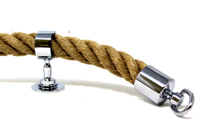 Seilflechter Touw Handrailing Set 5m x 30mm hennep touw, 2 x eindkappen en 5 x tussendragers
