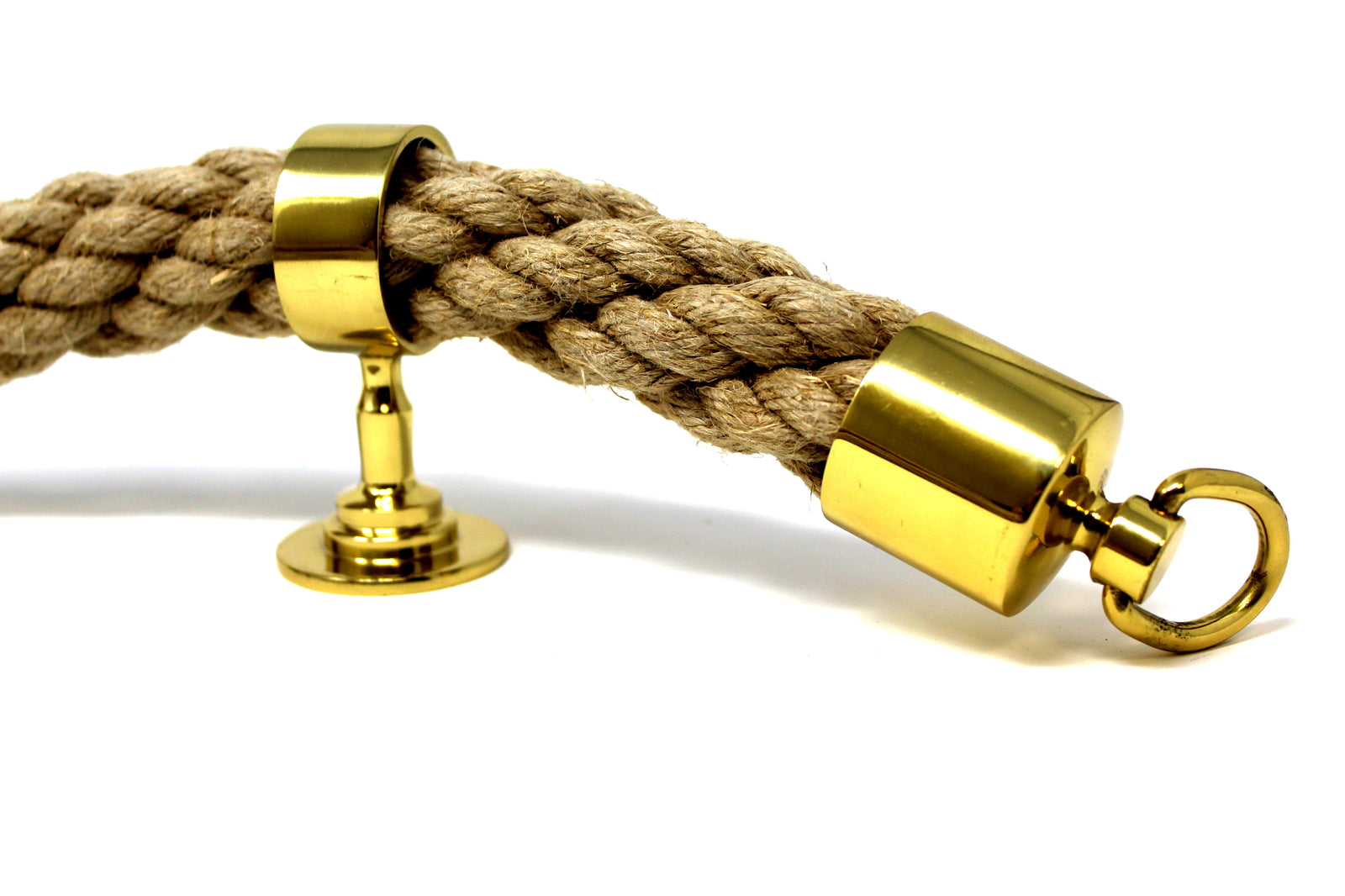 Handrailing Navigation Seilflechter Touw Handrailing Set 5m x 34mm hennep touw, 2 x eindkappe ...
