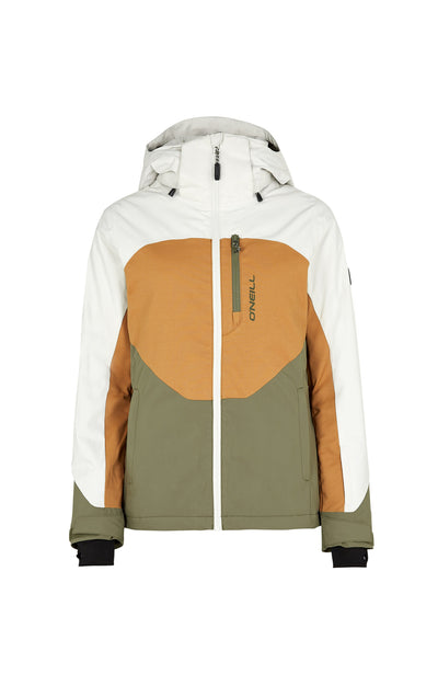 O'Neill Carbonite ski jas dames beige kleurblok