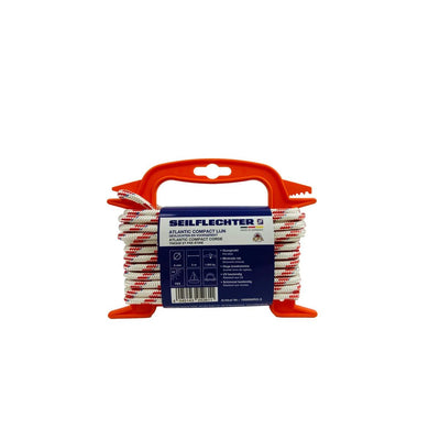 Seilflechter Atlantik Compakt 6 mm Ø val/schoot op haspel 5 meter wit/rood
