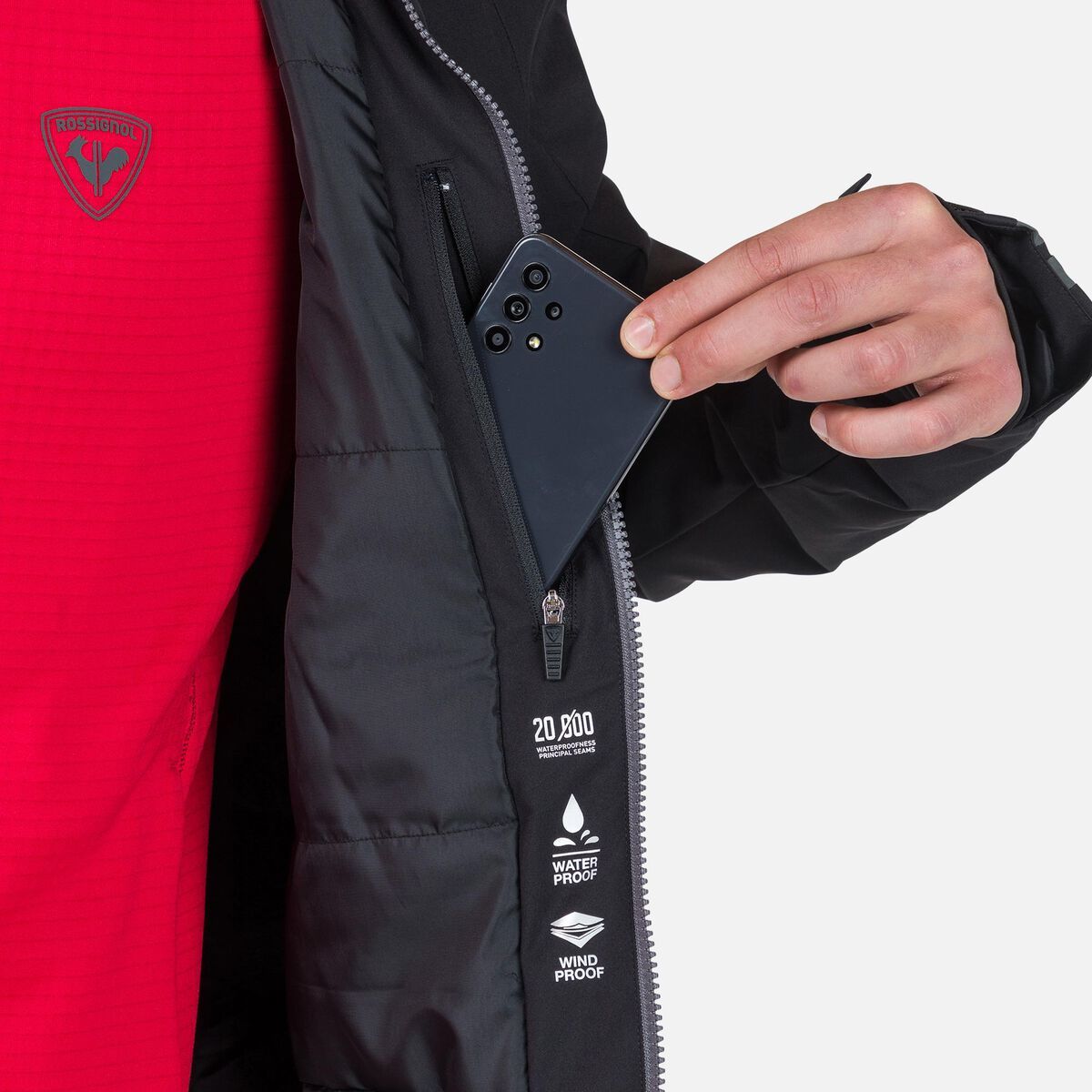 Rossignol Strawpile ski jas zwart heren