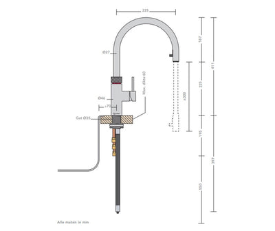 Quooker Flex Round Zwart