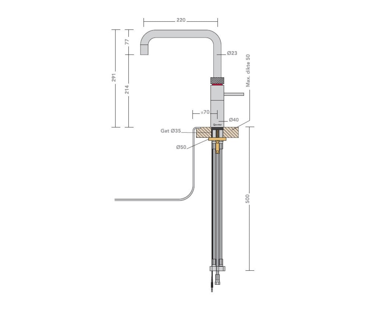 Quooker Fusion Square Messing