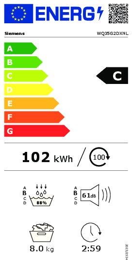 Siemens WQ35G2DXNL zilver