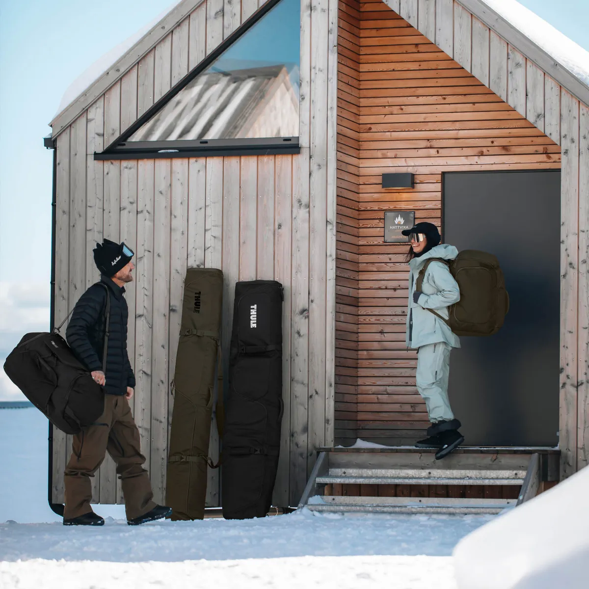 Thule RoundTrip ski- en snowboard duffel 80L zwart