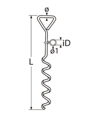 Seilflechter Grondanker 420 mm