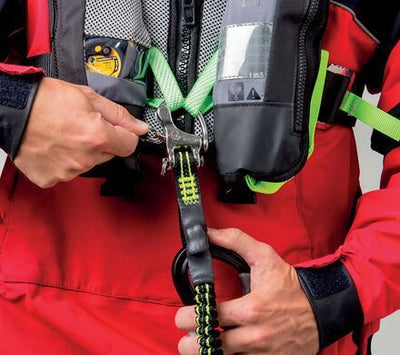 Wichard 7066 Proline'R Releasable veiligheidslijn 2 meter met 2 haken