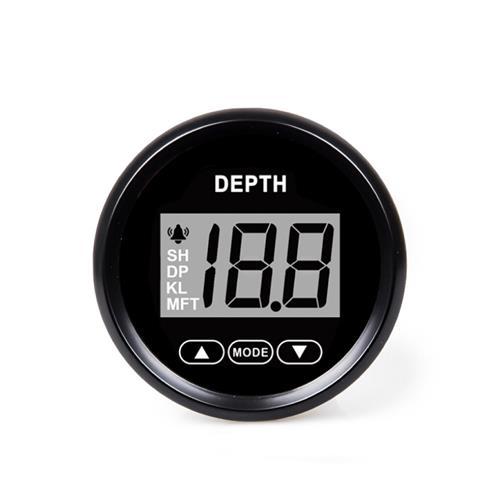 Hollex Dieptemeter 12/24 Volt met spiegeltransducer zwart