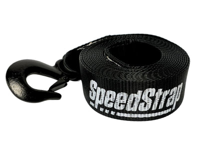 Speedstrap Winch strap 6 m x 50 mm trailerband met haak zwart