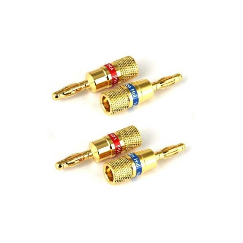 Van Den Hul Banana connector 3,0mm 4 units per package – Correct