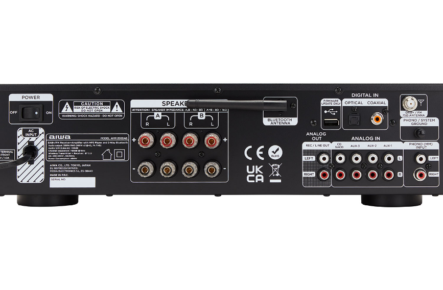 Aiwa AMR-200DAB receiver DAB+ TUNER en met microfoon aansluiting
