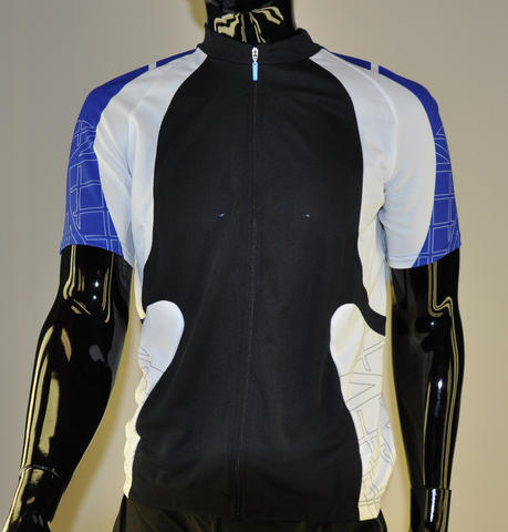 Bioracer GRAPHIC fietsshirt korte mouwen zwart met blauw heren