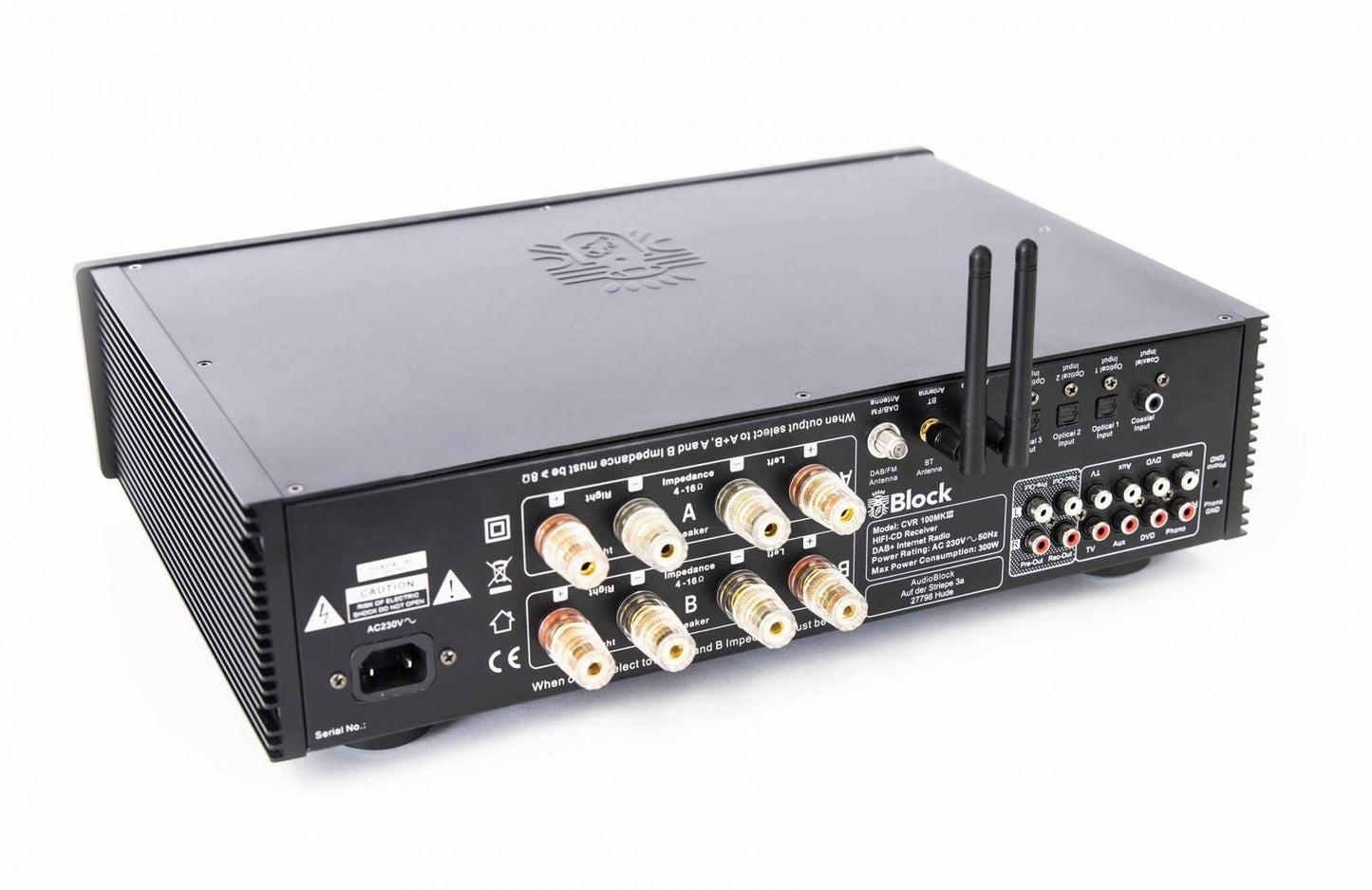 Block Audio CVR-100+ MKIII black met Cd-speler en internet radio ingebouwd