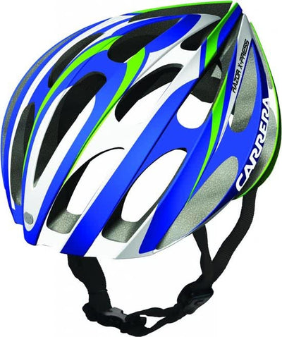 Carrera Razor X-Press fietshelm blauw/wit/grijs