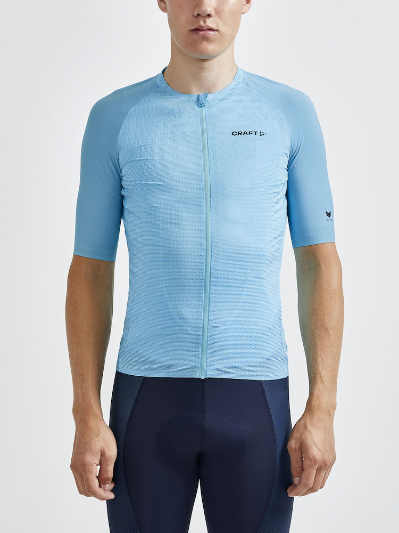 Craft Pro Nano Jersey fietsshirt korte mouwen lichtblauw heren