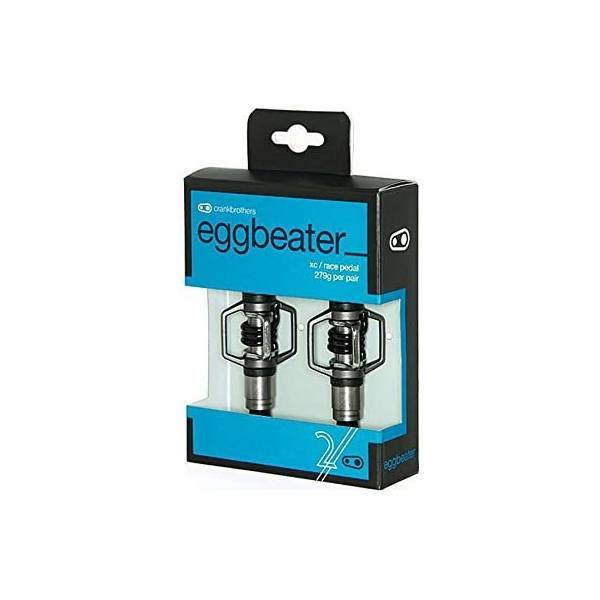 Crankbrothers Eggbeater 2 MTB pedalen zwart/zilver (met schoenplaatjes)