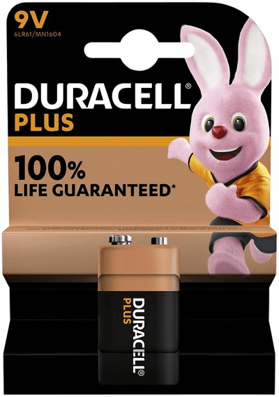 Duracell 9 Volt Plus Alkaline per stuk