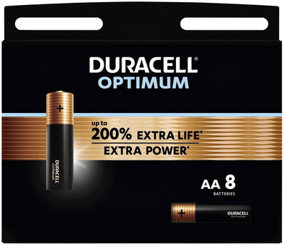 Duracell AA Optimum Alkaline 8 stuks met maximale levensduur