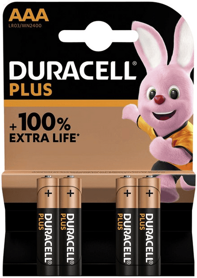 Duracell AAA Plus Alkaline 4 stuks batterijen