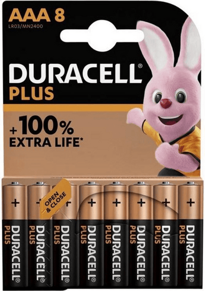 Duracell AAA Plus Alkaline 8 stuks batterij