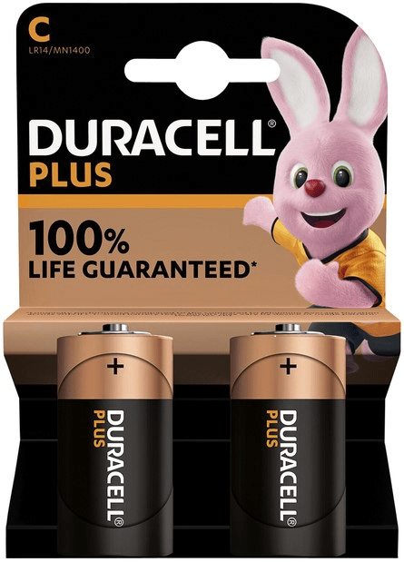 Duracell C-cell batterij plus 2 stuks Alkaline batterij