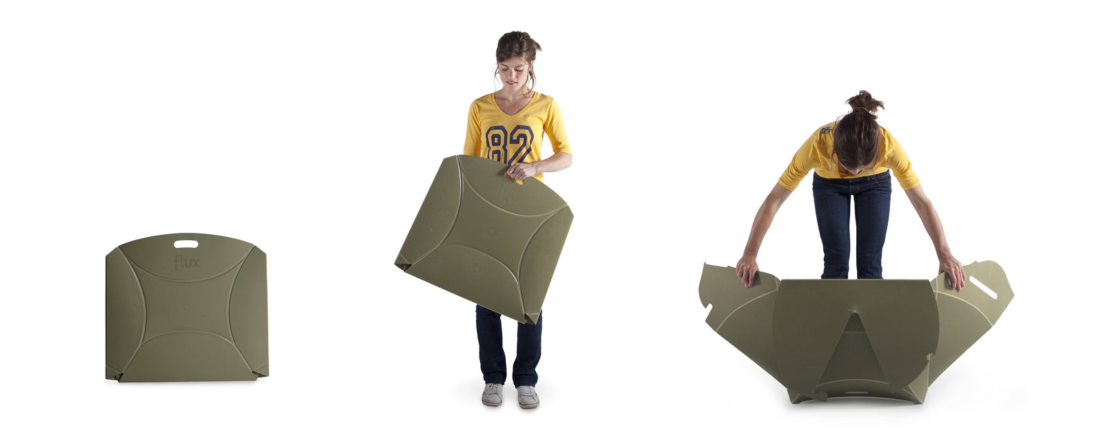 Flux Chair Junior opvouwbare design kinderstoel wit (4 stuks)