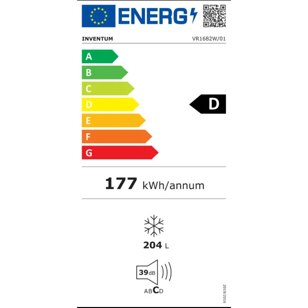 Inventum VR1682W Vriezer kastmodel 168 cm hoog en met No-Frost systeem