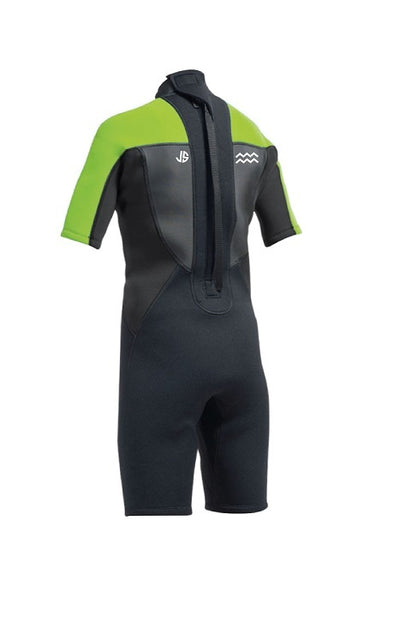 JS Watersports Tarifa 3/2 shorty wetsuit zwart/groen junior