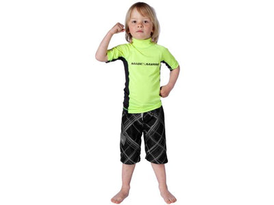 Magic Marine Cube Rash Vest S/S Kids snel drogend, rekbaar kinder shirt zonder mouwen