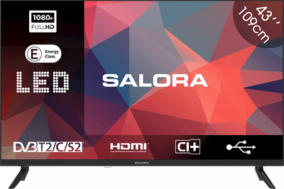 Salora 43FDB200 Led televisie met DVB-C/T2/S2 tuner
