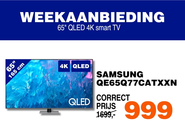 Samsung QE65Q77CATXXN 65" QLED 4K Smart Televisie