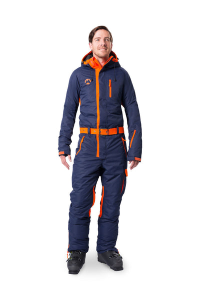 Snowsuits Powder Pro onesie skipak navy/oranje heren
