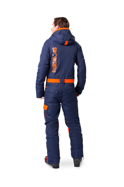 Snowsuits Powder Pro onesie skipak navy/oranje heren