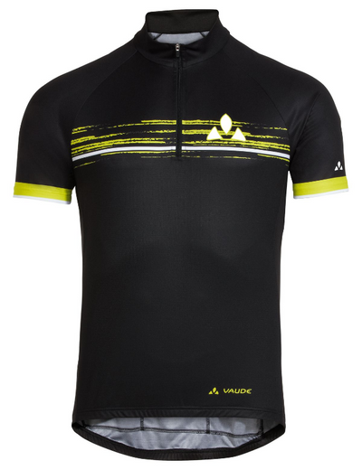 Vaude Men`s Mitus Tricot fietsshirt korte mouwen zwart met geel heren