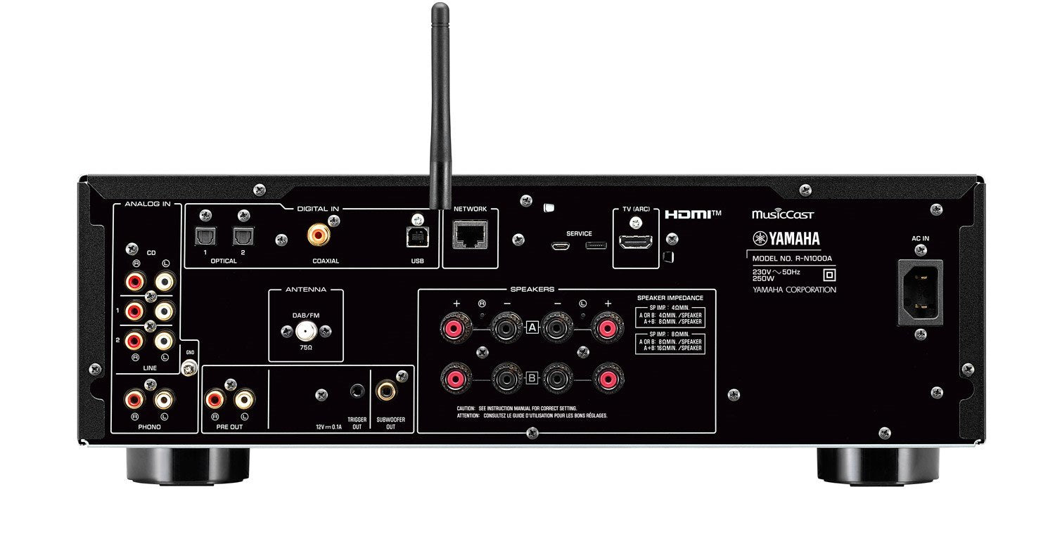 Yamaha R-N1000A ZILVER Netwerk receiver met Musiccast