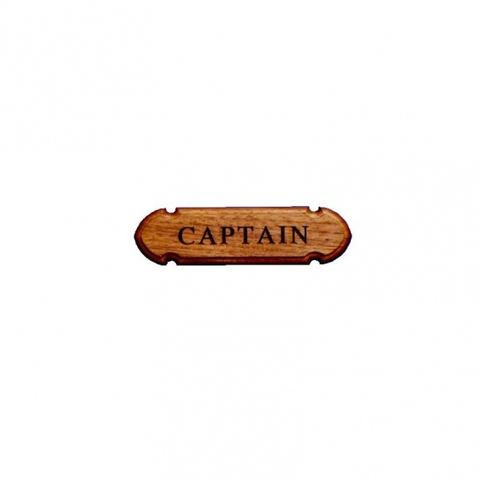 ARC Naamplaat "Captain" 10x2,5 cm