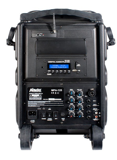 Alecto MPA125 Draadloos systeem werkt ook met oplaadbare accu, microfoon