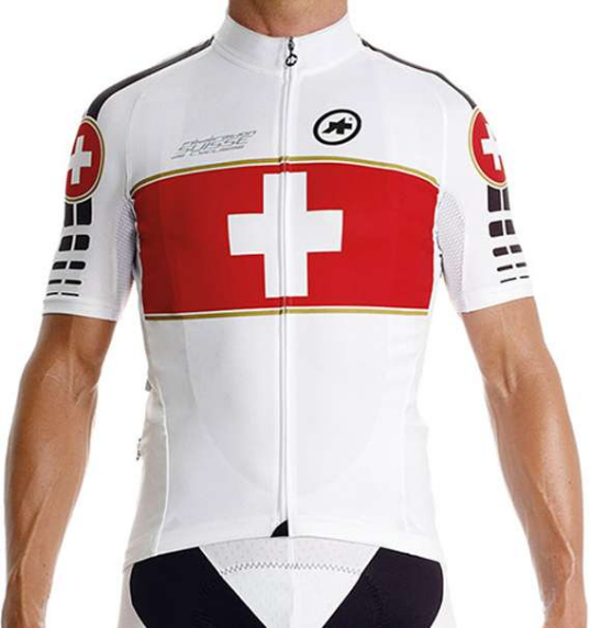 Assos SS Suisse Olympic fietsshirt korte mouwen wit heren