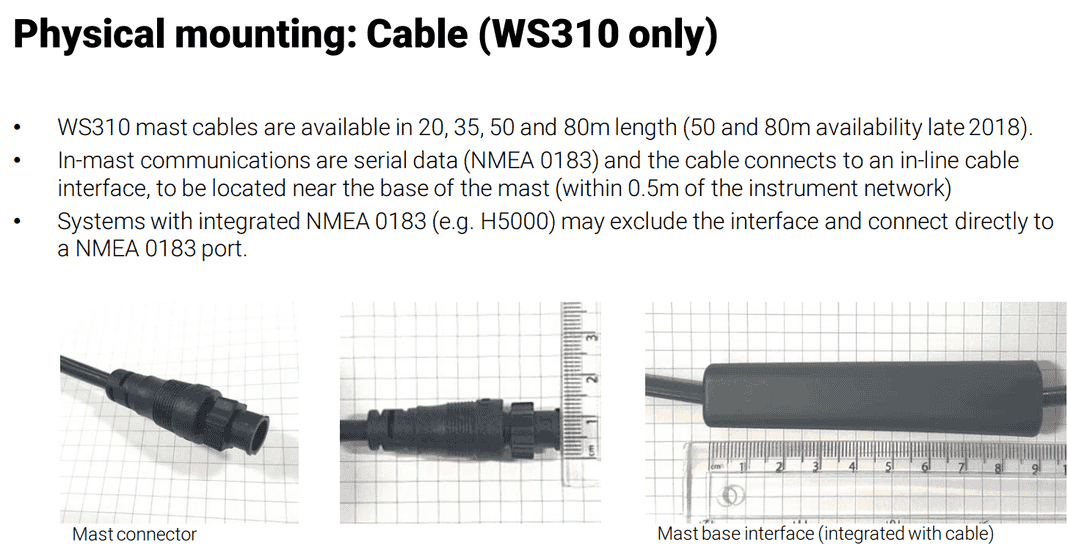 B&G WS310 Wind Pack met 35 m kabel en interface