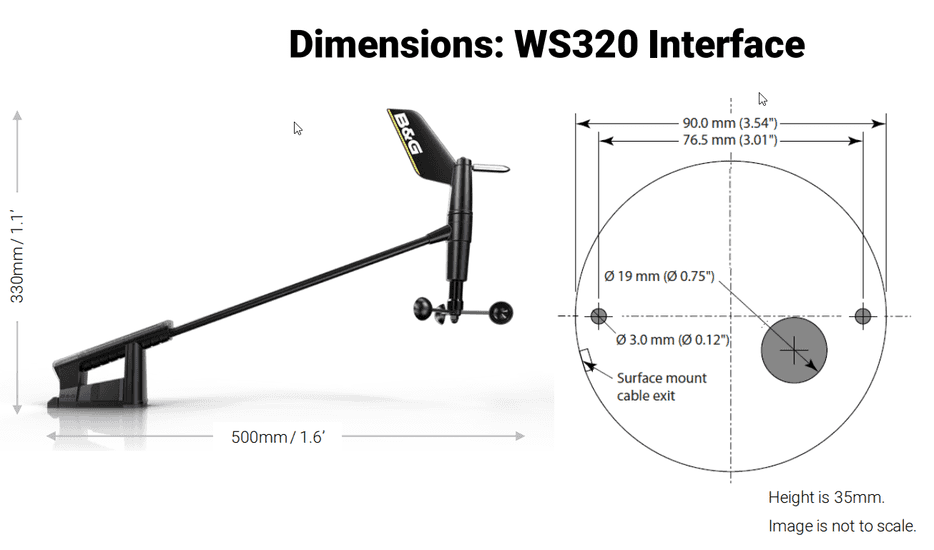B&G WS320 Wind Pack draadloze windsensor met interface