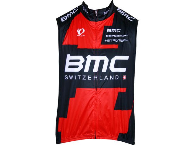BMC Racing Team Windvest fiets windbody zwart met rood heren