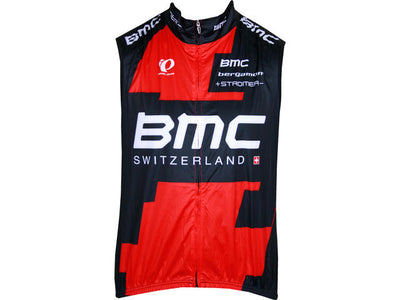 BMC Racing Team Windvest fiets windbody zwart met rood heren
