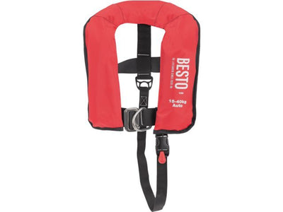 Besto Junior Inflatable 100N automatisch kinder reddingsvest rood (15-40 kg)