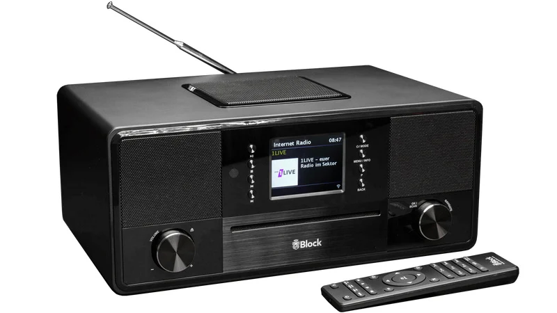 Block Audio SR-50 Black Alles-in-één stereo 2.1 radio met CD speler